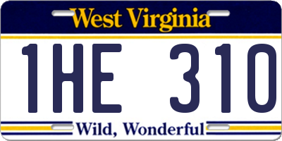 WV license plate 1HE310