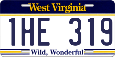 WV license plate 1HE319