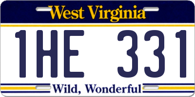 WV license plate 1HE331