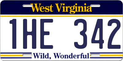 WV license plate 1HE342