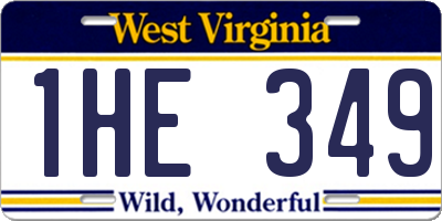 WV license plate 1HE349