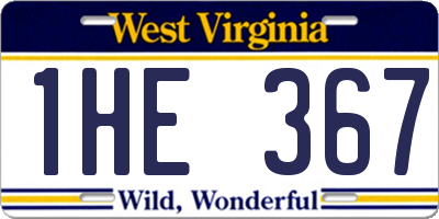 WV license plate 1HE367