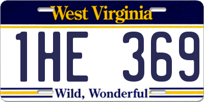 WV license plate 1HE369