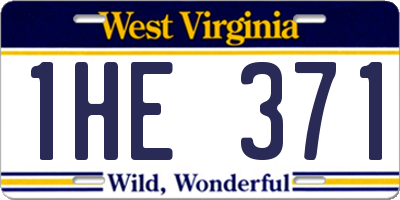 WV license plate 1HE371