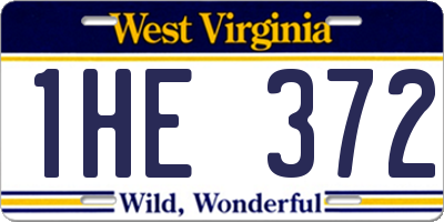 WV license plate 1HE372