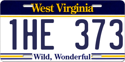 WV license plate 1HE373