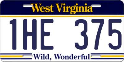 WV license plate 1HE375