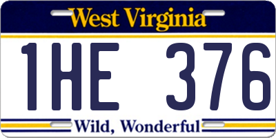 WV license plate 1HE376