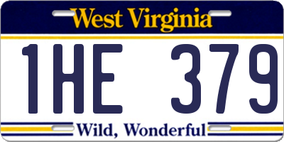 WV license plate 1HE379