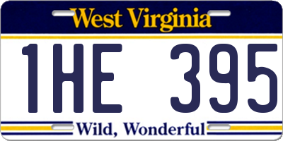 WV license plate 1HE395