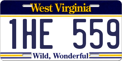 WV license plate 1HE559