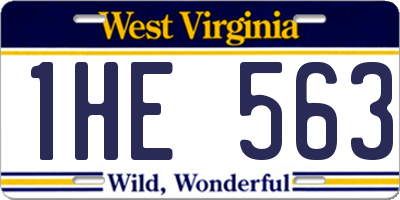 WV license plate 1HE563