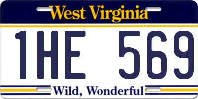 WV license plate 1HE569