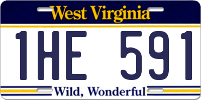 WV license plate 1HE591