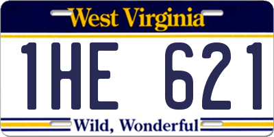 WV license plate 1HE621