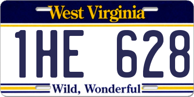 WV license plate 1HE628