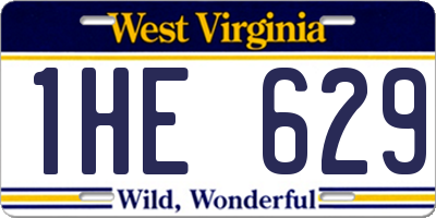 WV license plate 1HE629