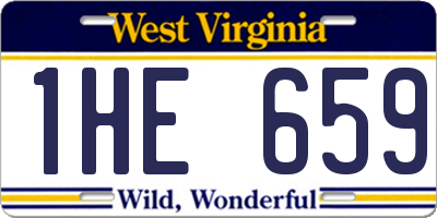WV license plate 1HE659