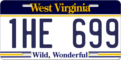 WV license plate 1HE699
