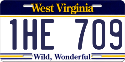 WV license plate 1HE709