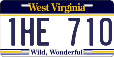WV license plate 1HE710