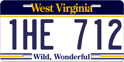 WV license plate 1HE712