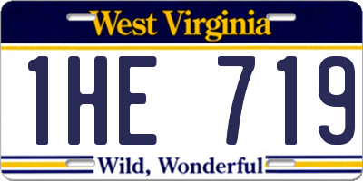 WV license plate 1HE719