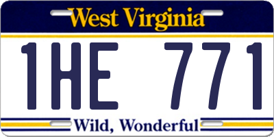 WV license plate 1HE771