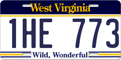 WV license plate 1HE773