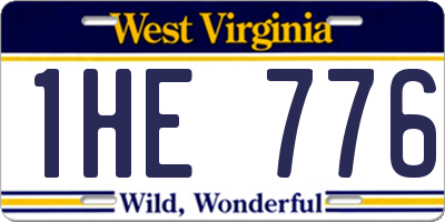 WV license plate 1HE776