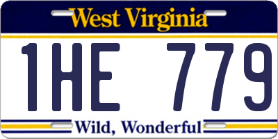 WV license plate 1HE779