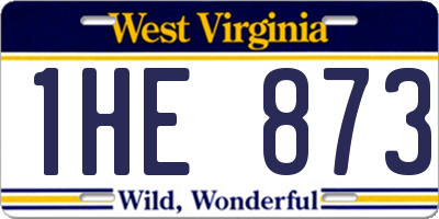 WV license plate 1HE873