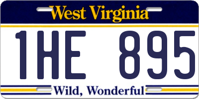 WV license plate 1HE895
