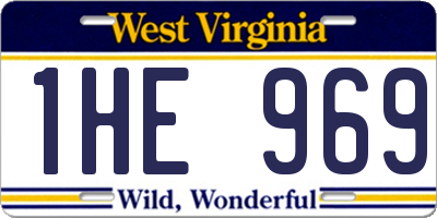 WV license plate 1HE969