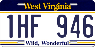 WV license plate 1HF946