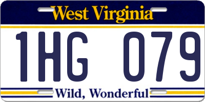 WV license plate 1HG079