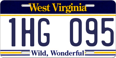 WV license plate 1HG095