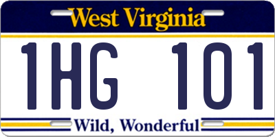 WV license plate 1HG101