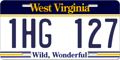 WV license plate 1HG127