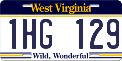WV license plate 1HG129