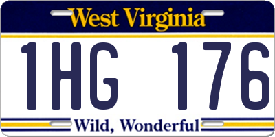 WV license plate 1HG176