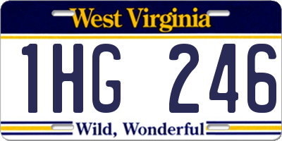 WV license plate 1HG246
