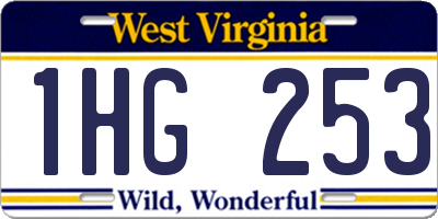 WV license plate 1HG253