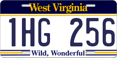 WV license plate 1HG256