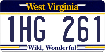WV license plate 1HG261