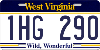 WV license plate 1HG290