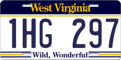 WV license plate 1HG297
