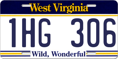 WV license plate 1HG306