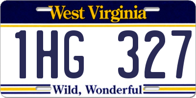 WV license plate 1HG327