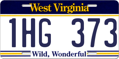 WV license plate 1HG373